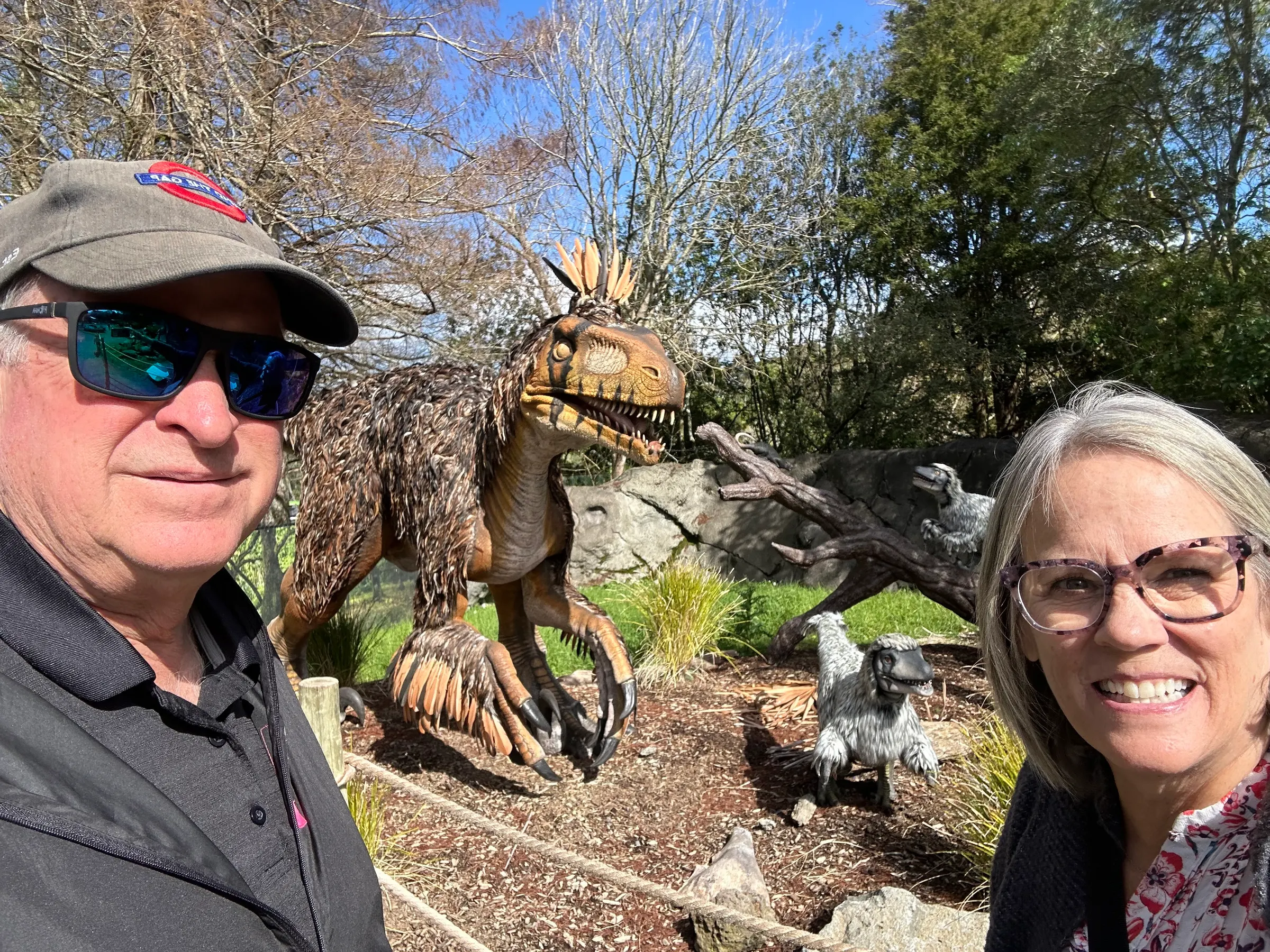 They had a dinosaur part of the park. And this creature was an Utah Raptor. That’s what the sign said!