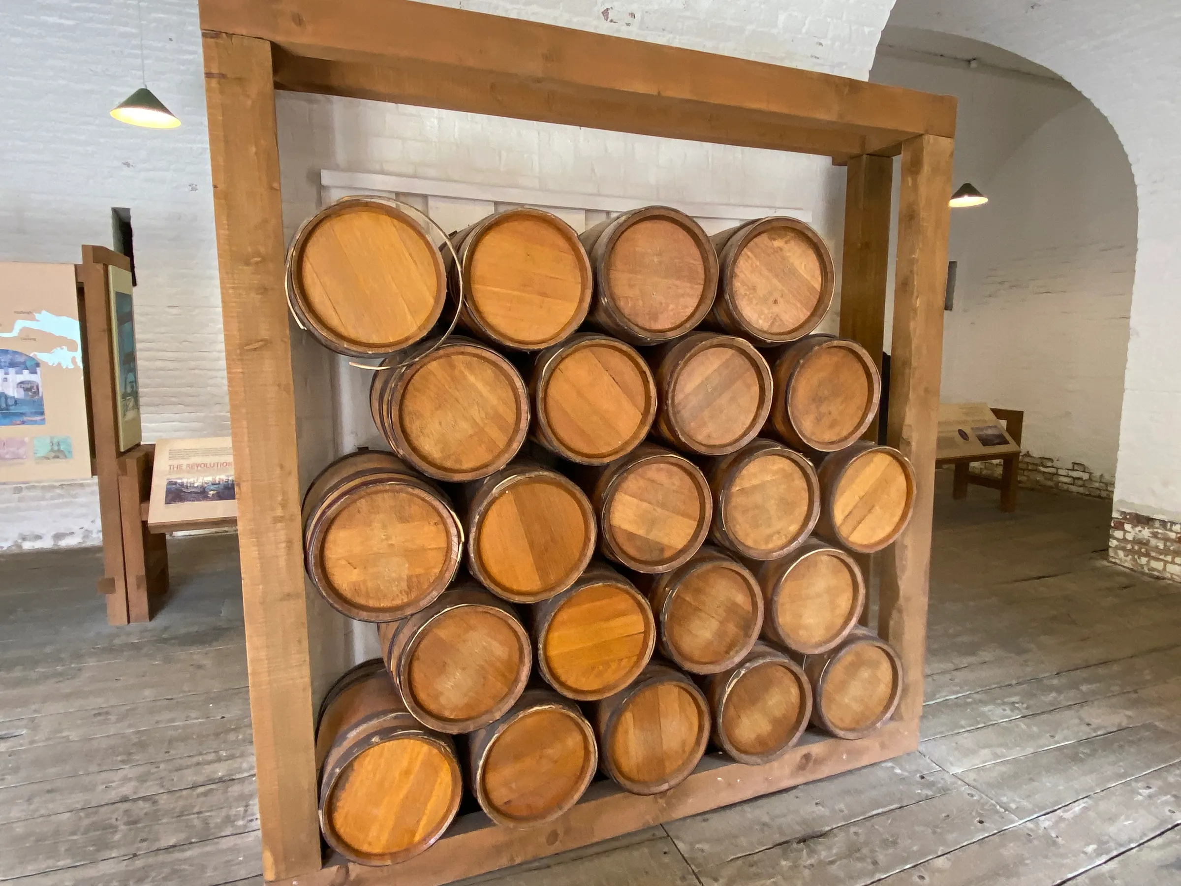 An example of one of the rooms where kegs of gun powder were stored.