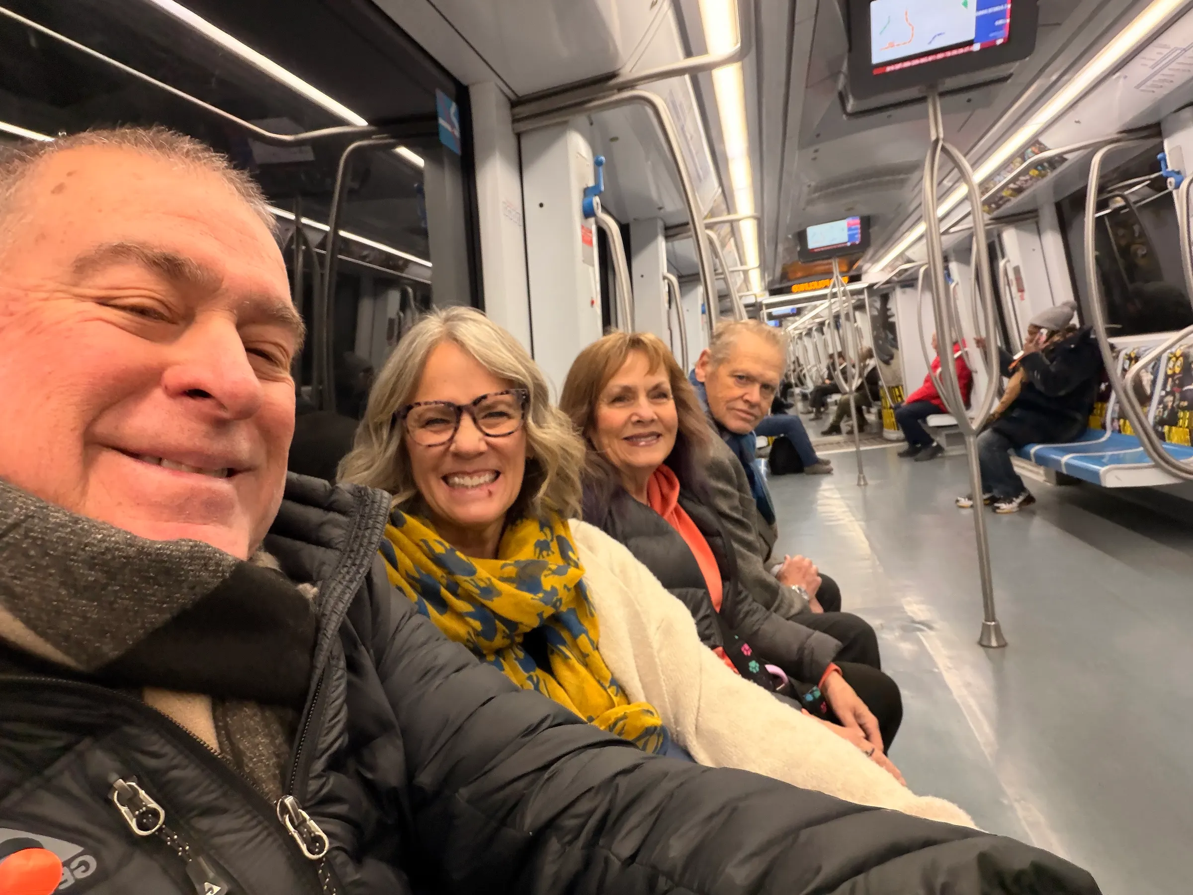 One of our many times on the metro.