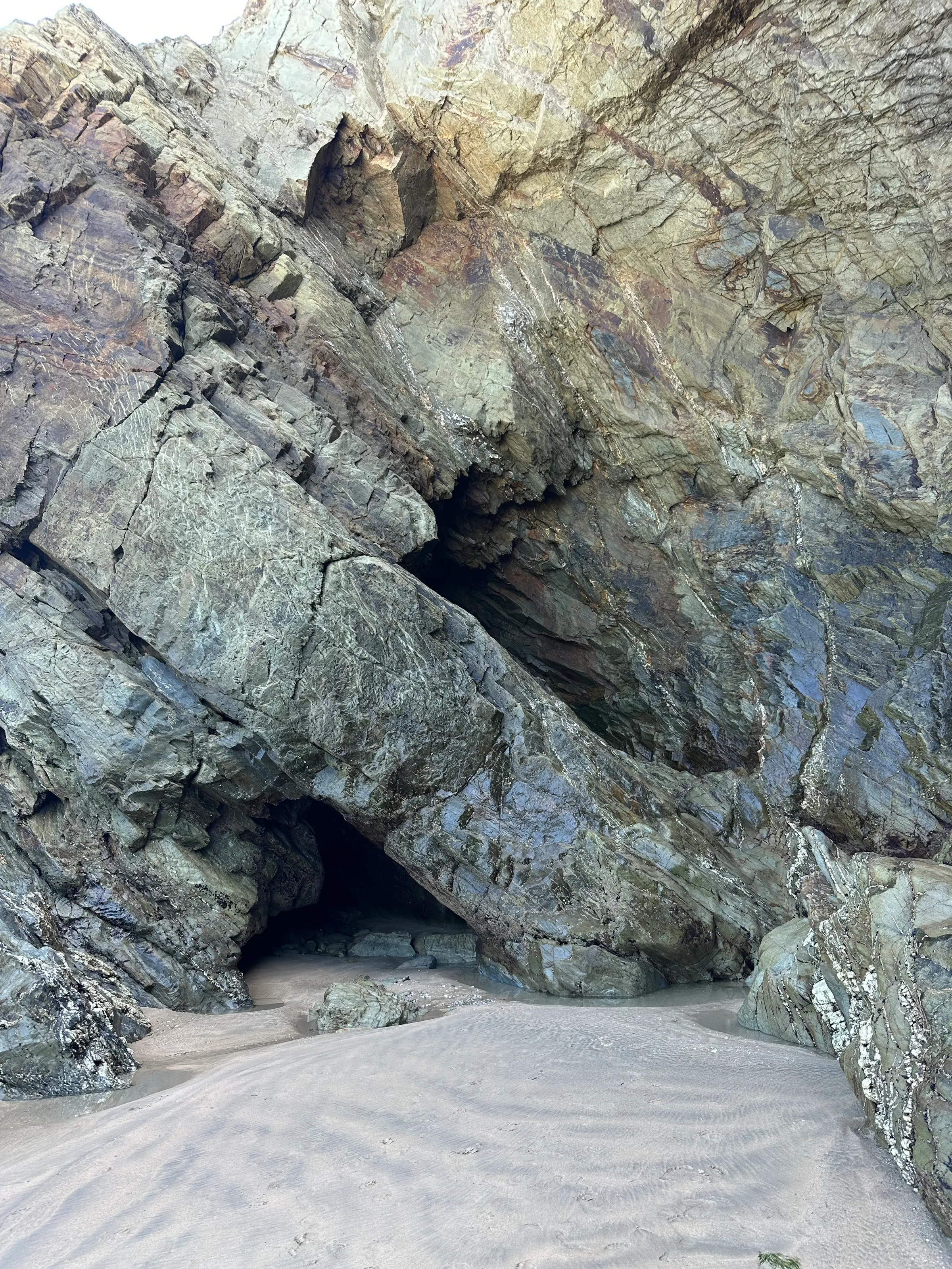 There were caves back in when the tide was out. And the tide really went out while we were there. Pretty cool.