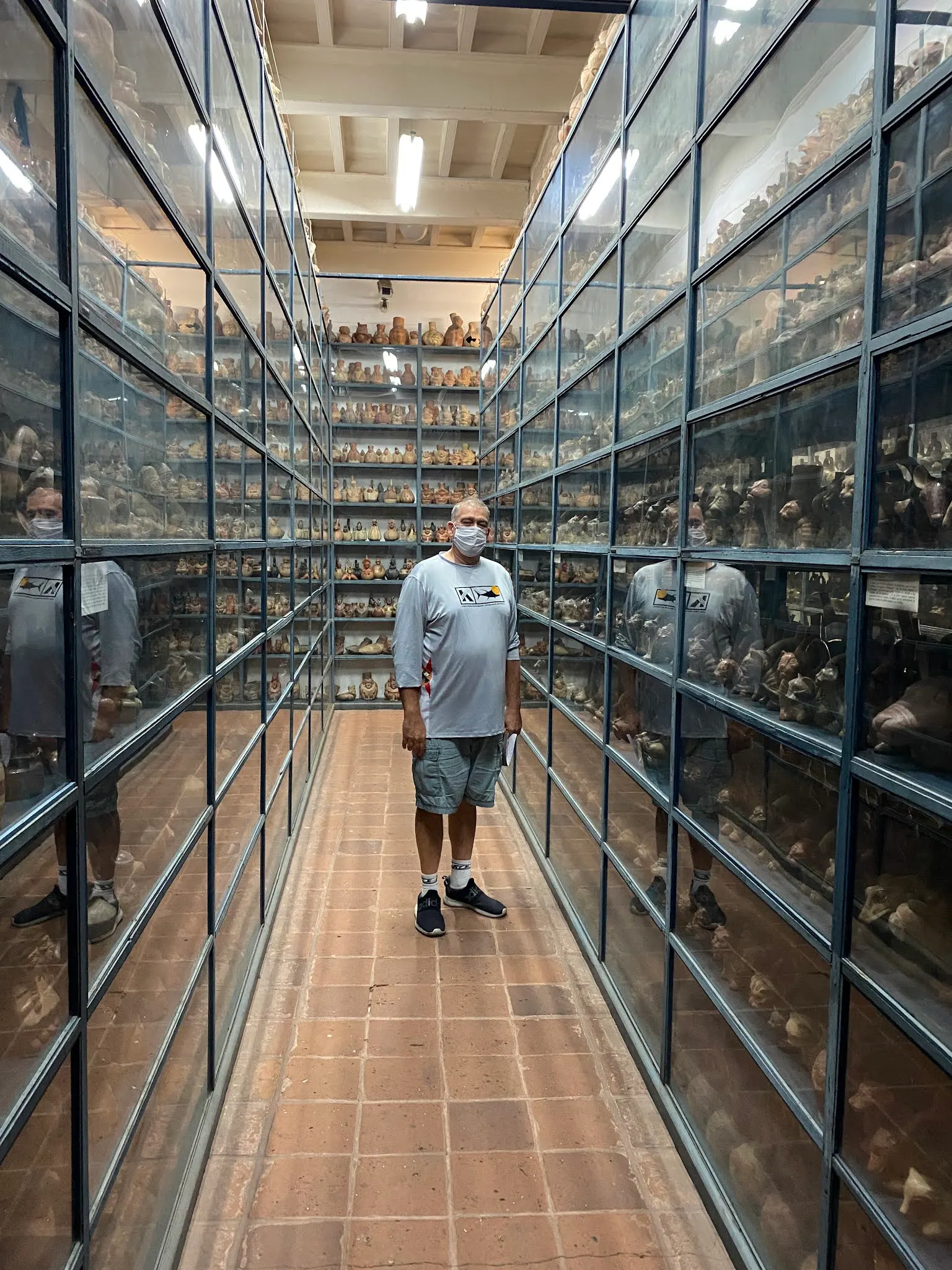 Rows and rows of pre-Colombian artifacts.