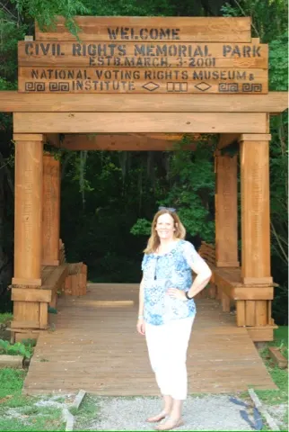 The famous bridge spans the Alabama river. It is quite wide and pretty.