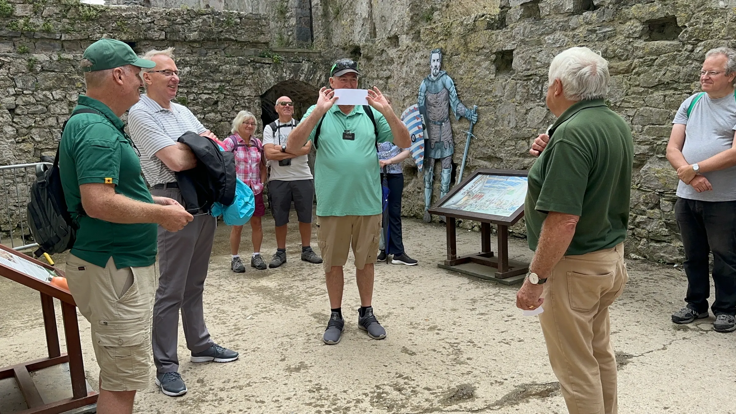 Pat, I and another fellow were asked to participate in a demonstration describing a time when one person out of three had to be sacrificed and I was the sacrificial lamb1