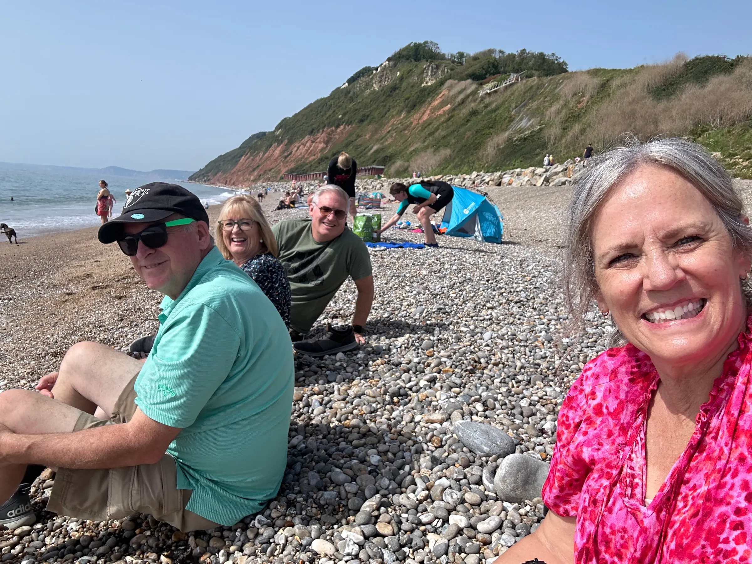 Having fun on the soft sand (not!).