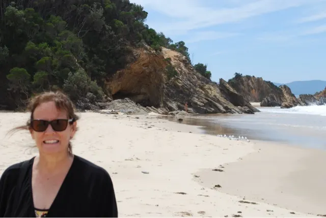 If you look carefully (zoom in), you might see our man who joined us and decided to only wear a hat around the beach. Pretty funny. I almost joined him in such attire....only the shine from my skin would have blinded him.