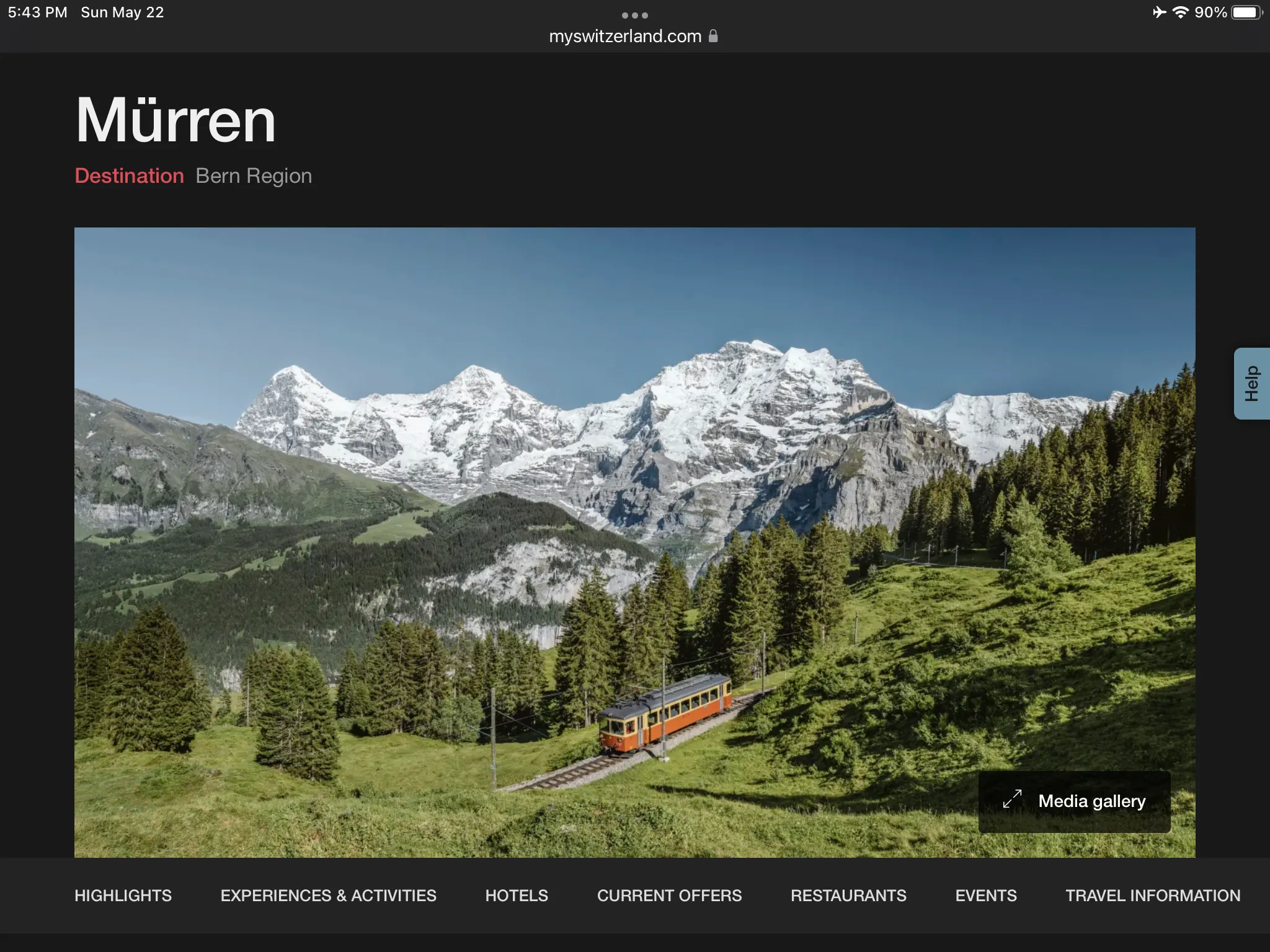 We spent the afternoon in Mürren. This is a photo they had on the website that shows the beauty, the train we rode and so on. Beautiful area.