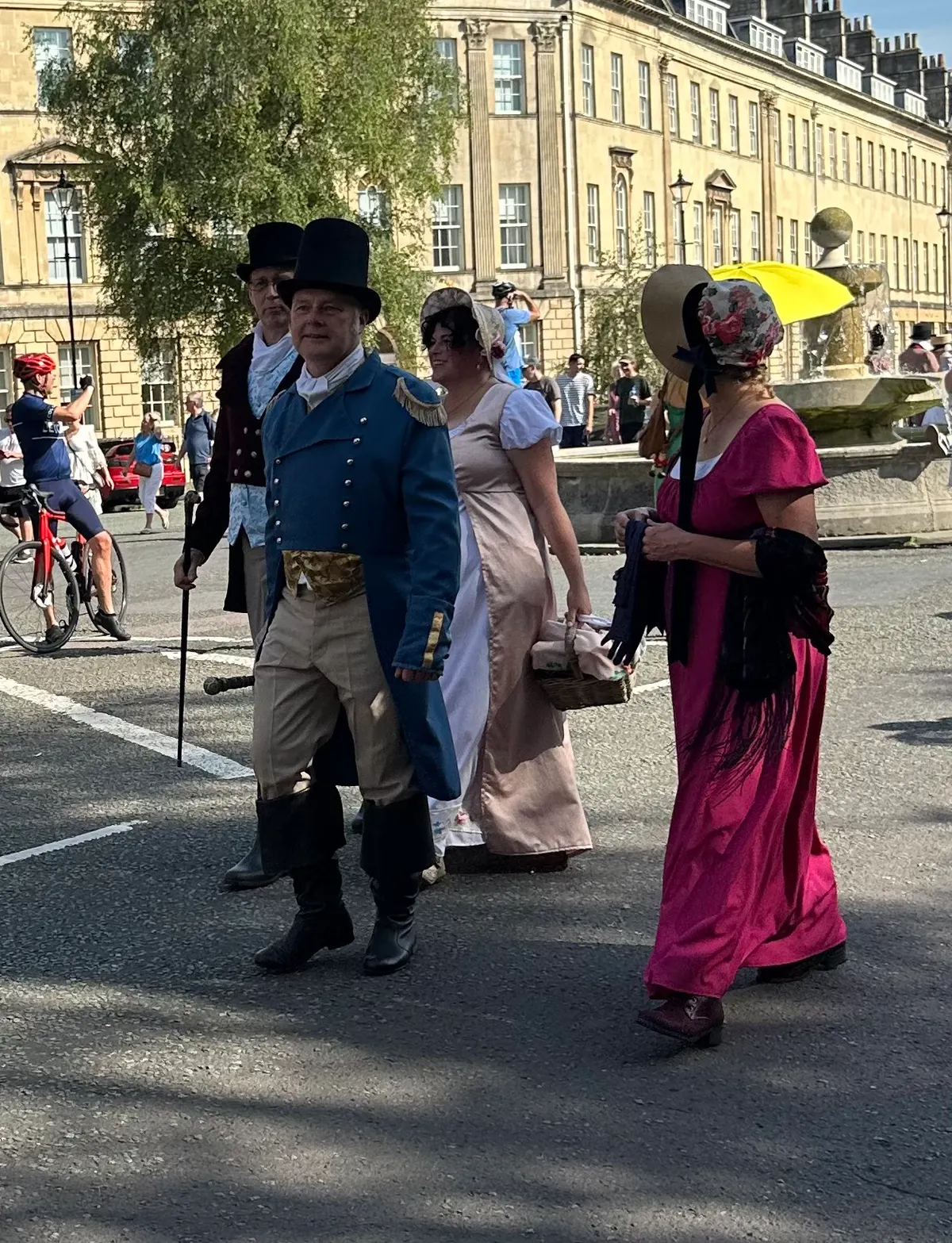 Lisa loving the parade and being a part of it. She needs to get her Regency dress attire and COME BACK!