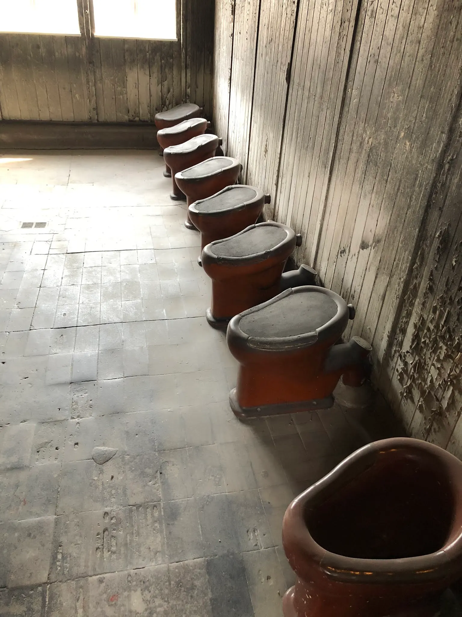 The camp toilets....