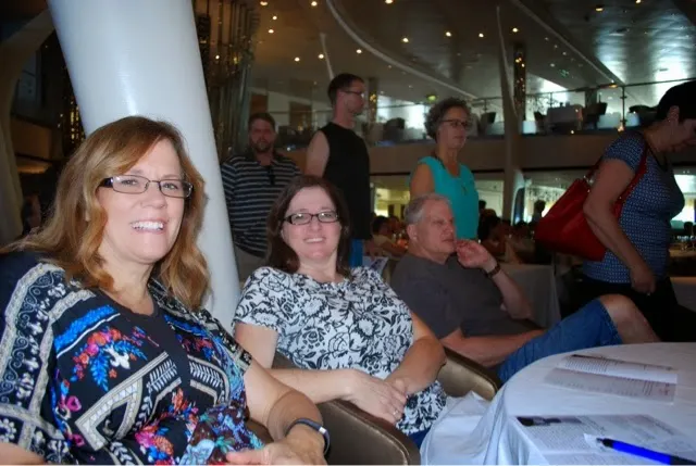 Waiting for the Galley Tour in the Dining Hall.....