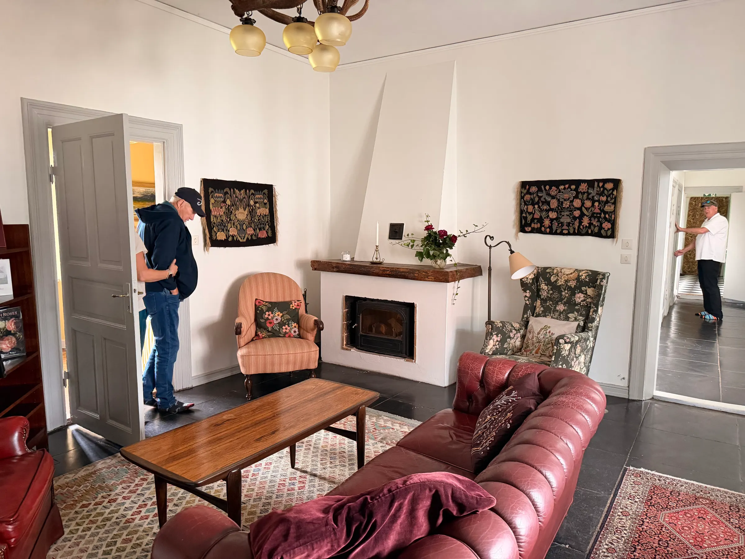 Our living room area. You can actually start a fire if you chose to do so.