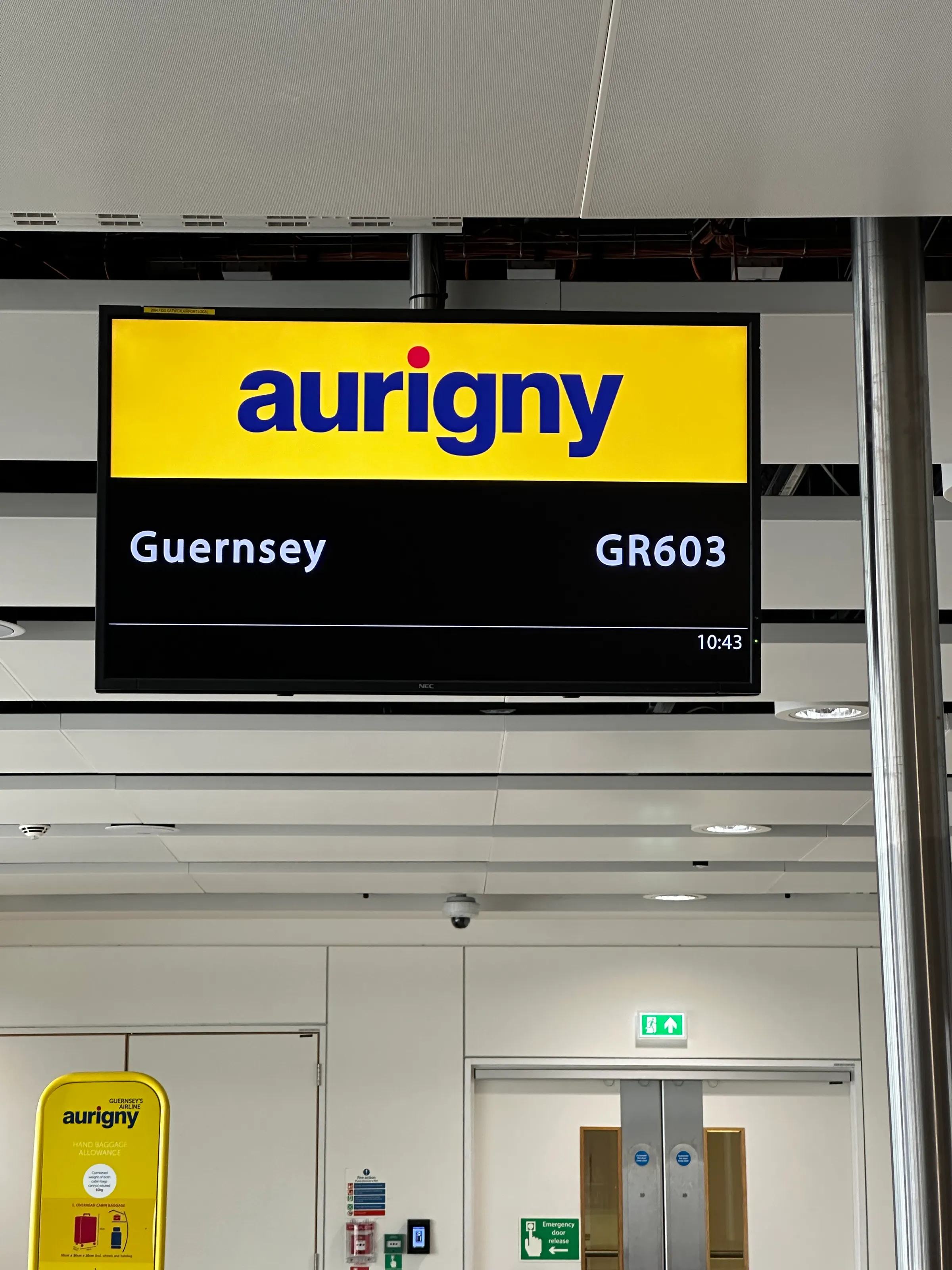 This is the Guernsey airline that we flew on. It is pronounced Orreenee.