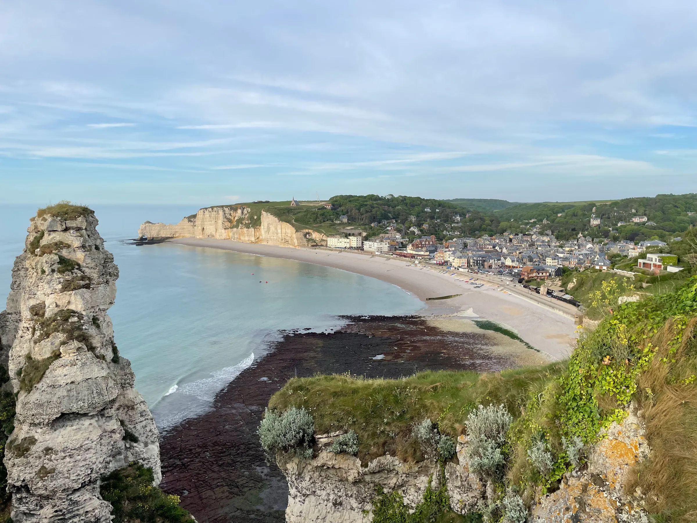 The white cliffs in Etretat. Really nice views. Really nice little village.