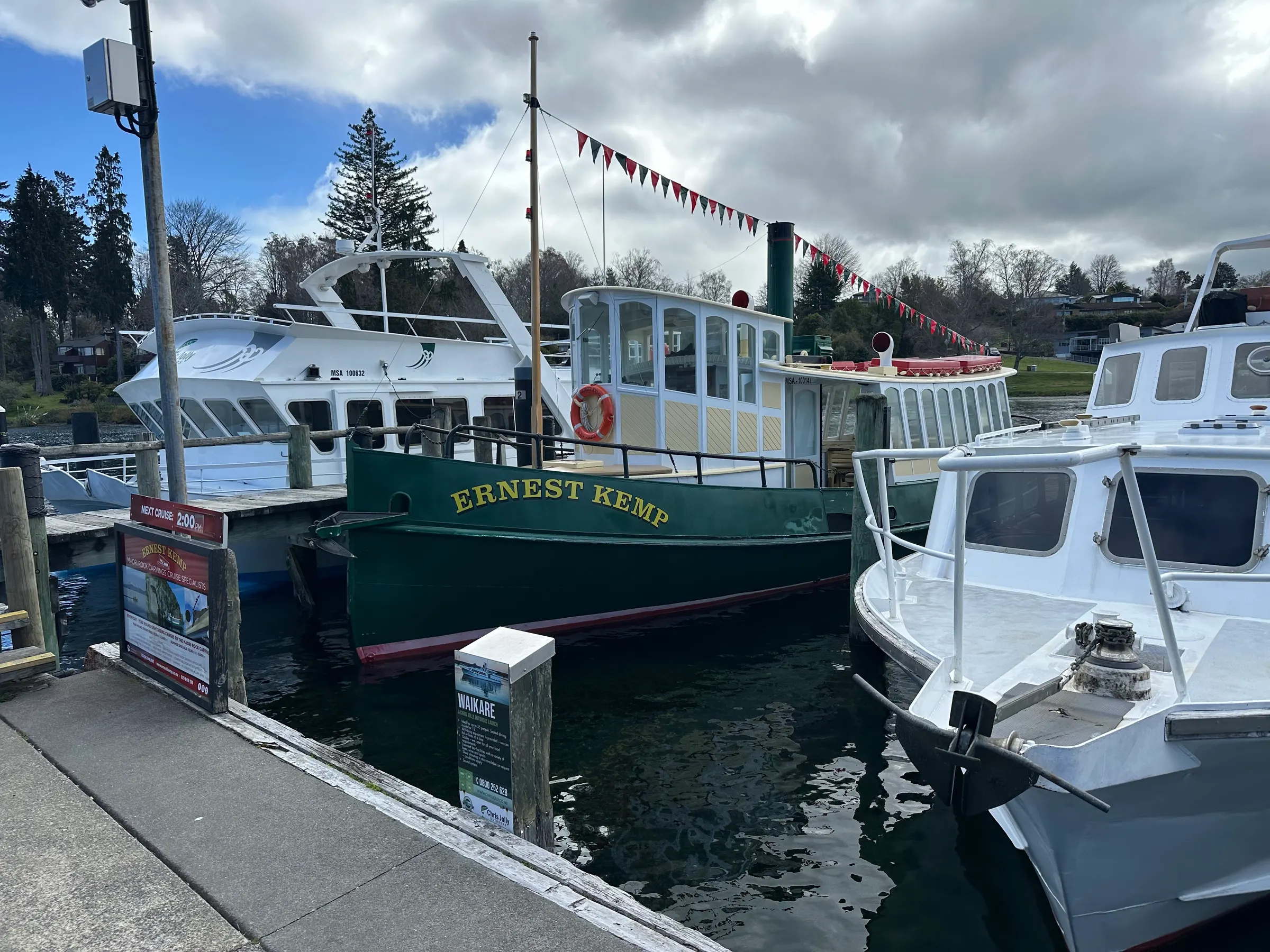 That’s our boat…the Ernest Kemp. It handled the churning waters pretty well.