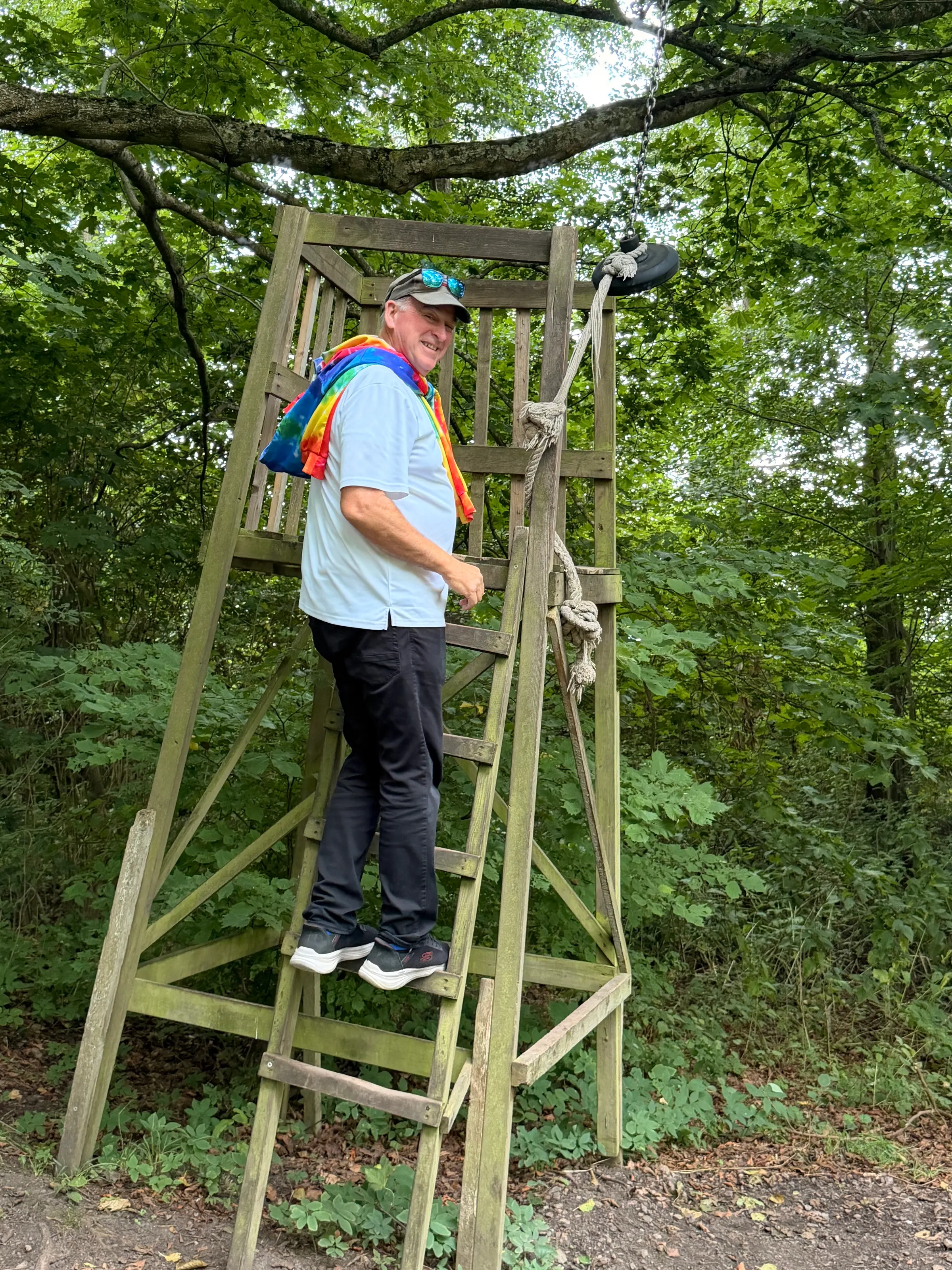 This is where you are able to mount the seat on the zip line.
