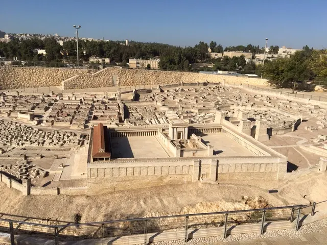 The replica of the old city of Jerusalem....