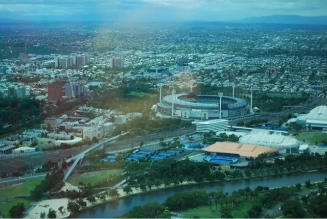 The Tennis complex where the Australian Open is held each year. The big stadium is called the MCG...they play cricket there.