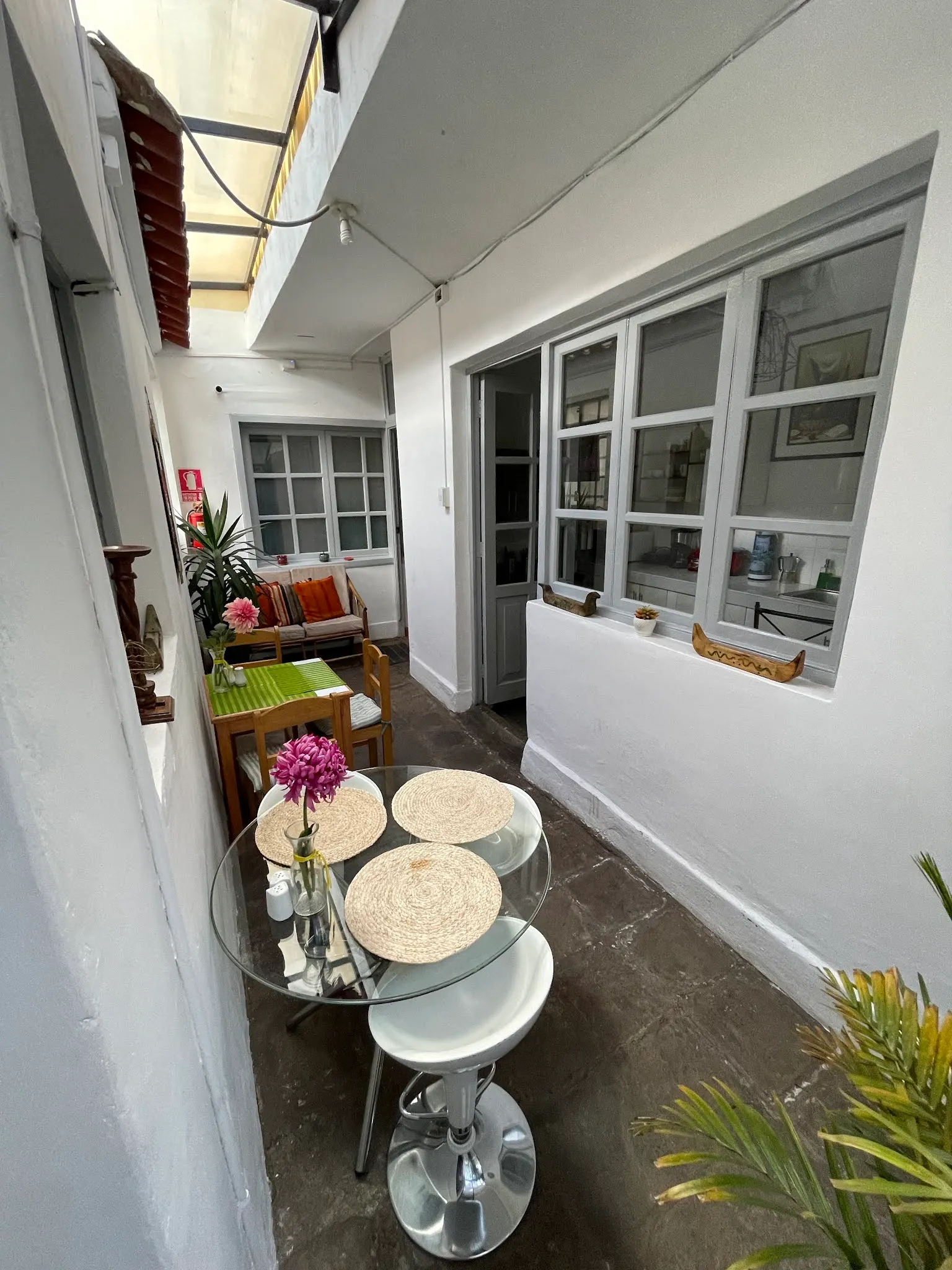 The kitchen area of our BNB. It is more ‘outside’ than the rest of the house.