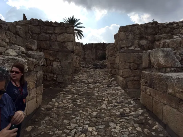 This is one of the gate entrances to Megiddo...a fortress\palace that was unearthed there.