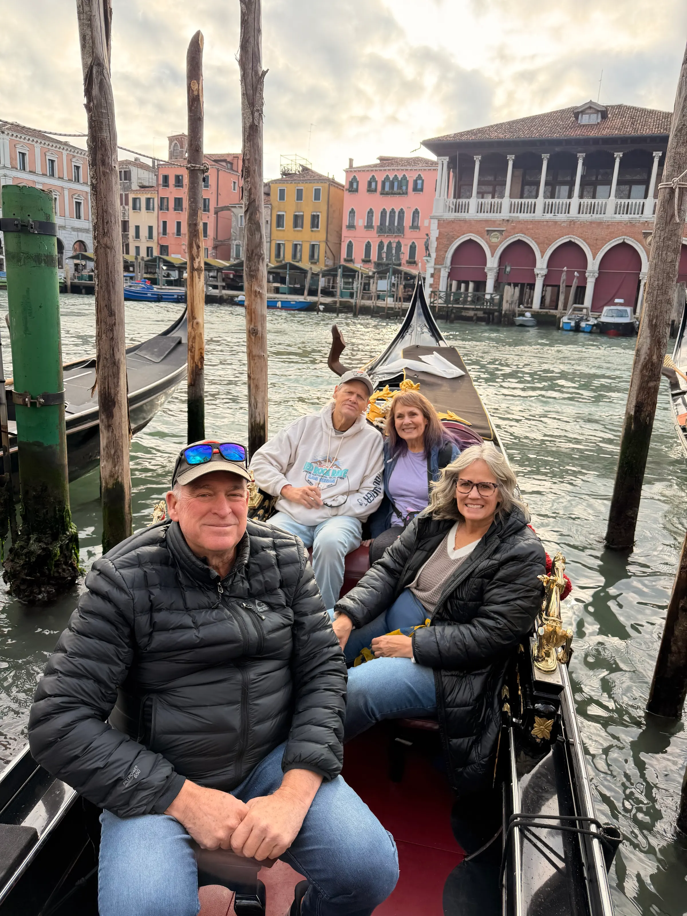 Our Gondola boat and travel mates.