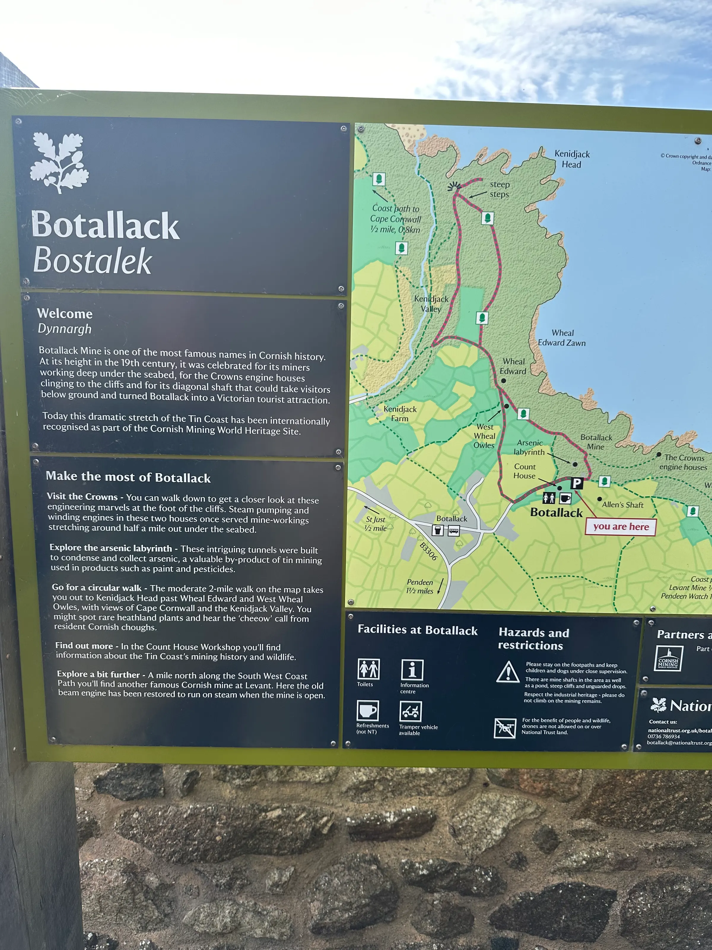 You can read the spill on Botallack. This is where we found tin mines that were part of the filming of Poldark. There is an amazing history here.