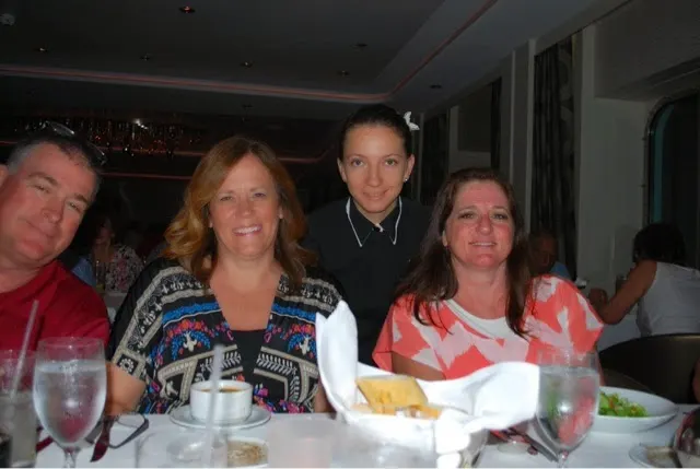 Our assistant waitress, Marina, from Russia....