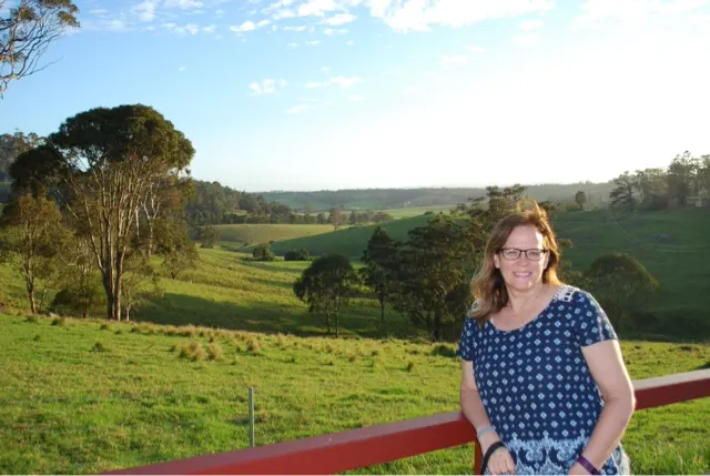 Not sure which is prettier...the beautiful lady or the green picturesque valley. Ok I know...it's my lovely wife. She always wins the prize.