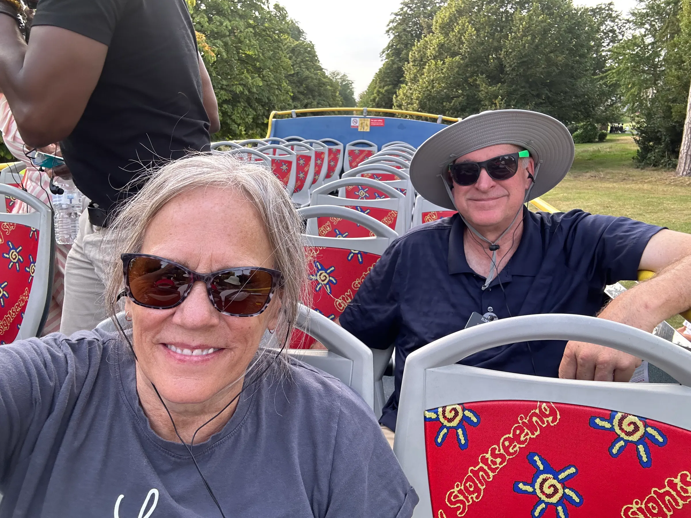 Enjoying the bus tour.