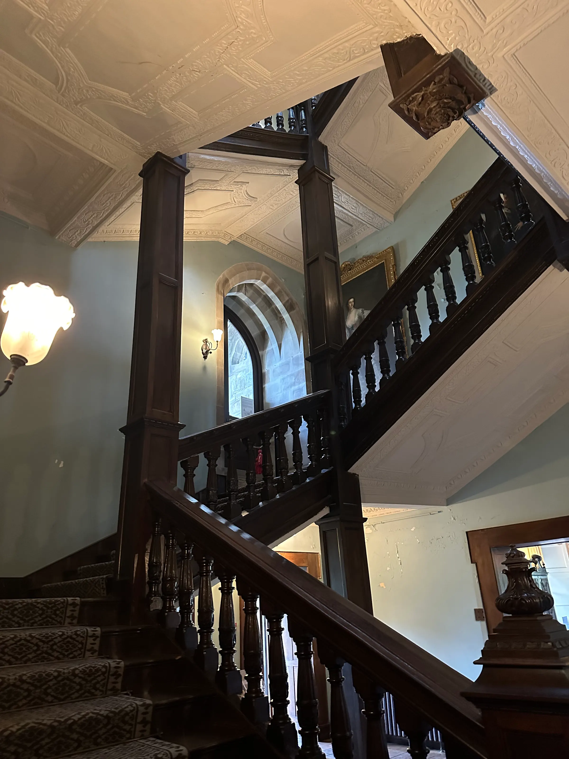 Really nice staircase here. The wood work was impressive.