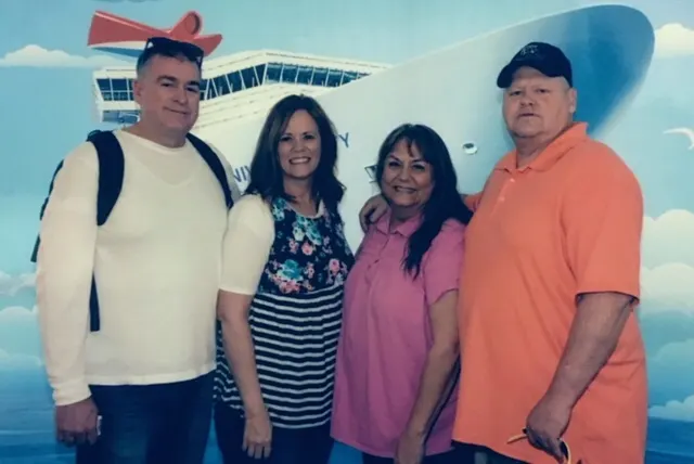 When we got on the boat. I think Denise boot legged this one.