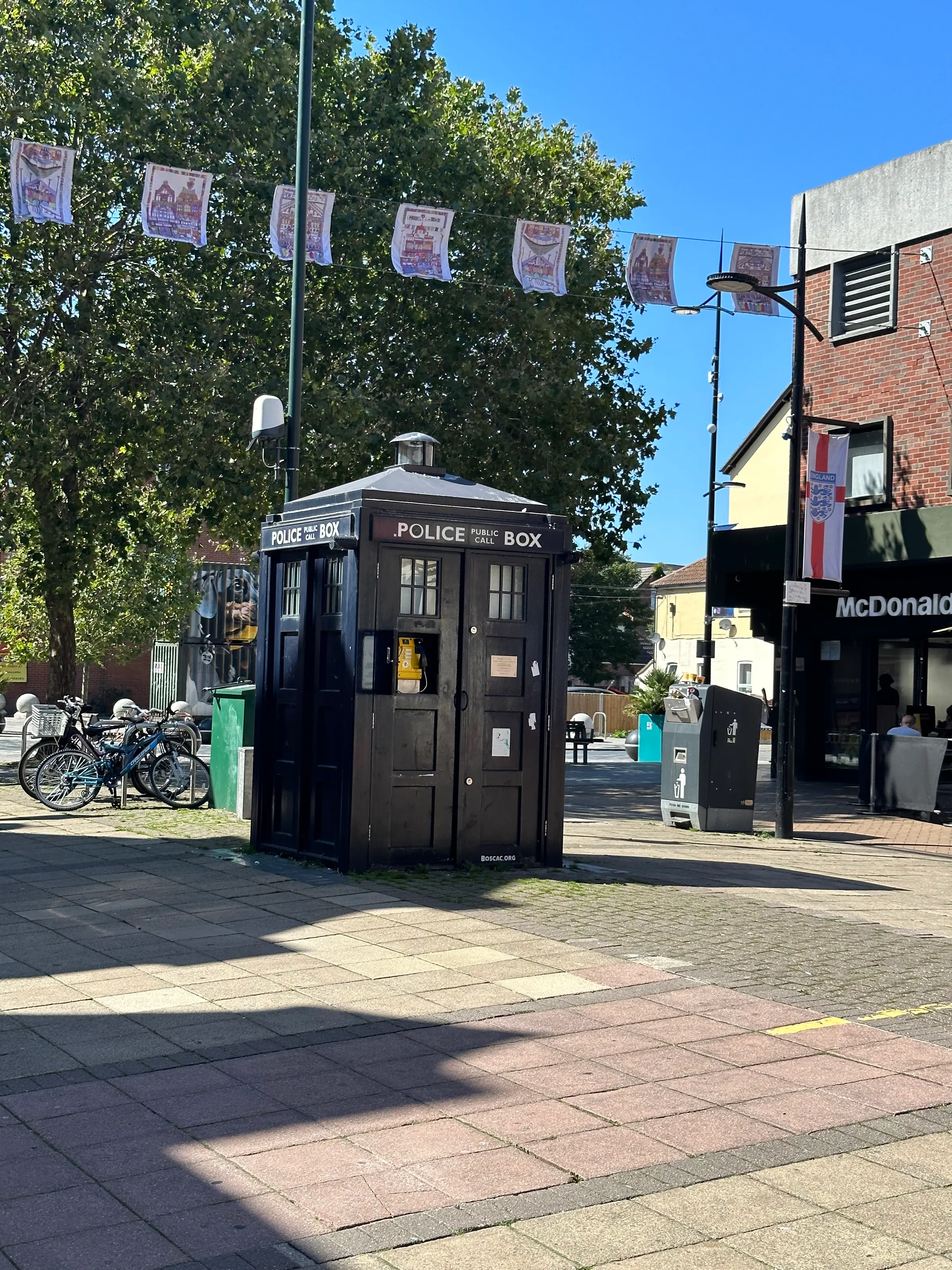 This was in the square at Bournemouth where we ate Subway.