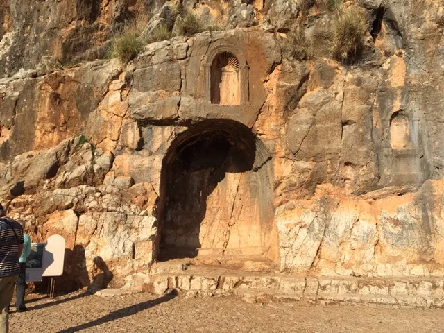 Things cut into the rock from the former temple....