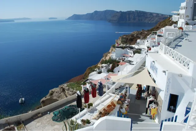 Some pictures in Oia...this is the main church in a little square in Oia.