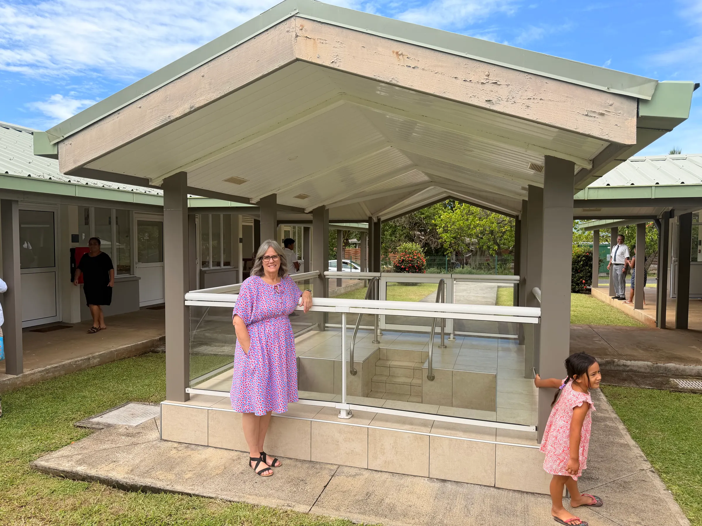 Interestingly enough, they had a baptismal font in between the chapel and class rooms outside. I’m sure it is pretty amazing when baptisms happen here.