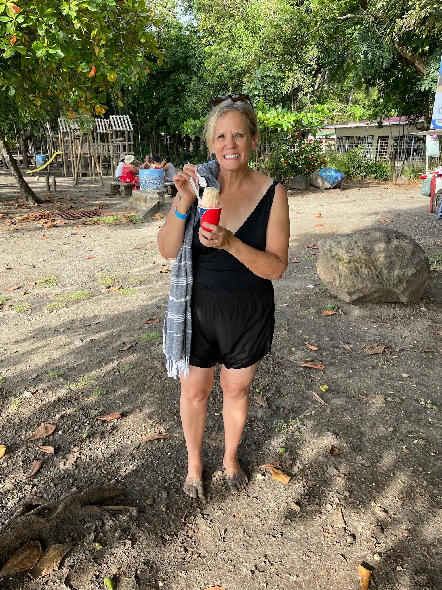 The happy Copo buyer. One of her ‘things to do’ checked off. If only we can find empanadas now … or even Churros.. We hear they are pretty good here.
