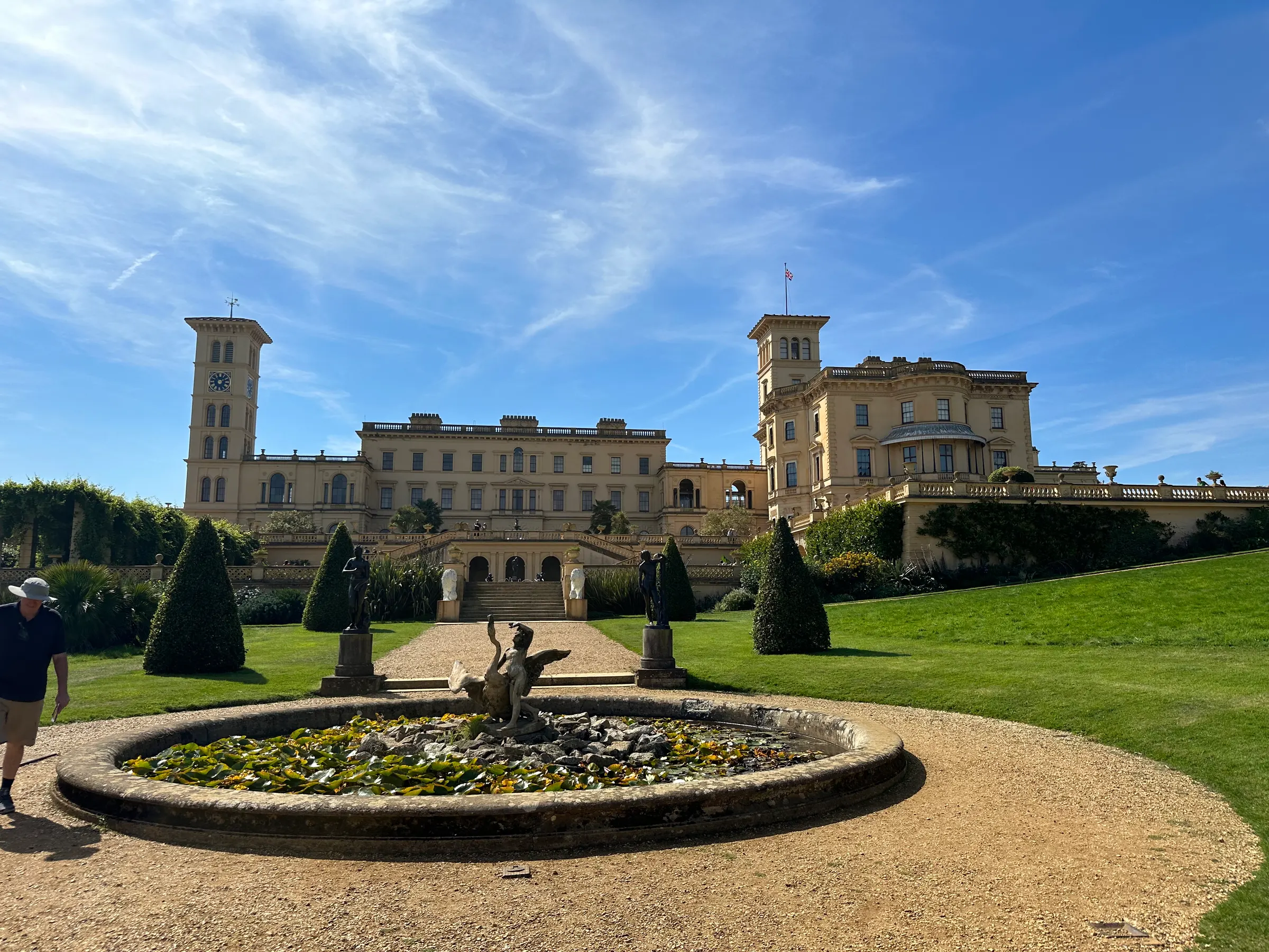 Looking back at the Osborne house. Pretty amazing place.