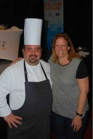 The Top Chef of the boat and Denise....(he is from Malaga, Spain)