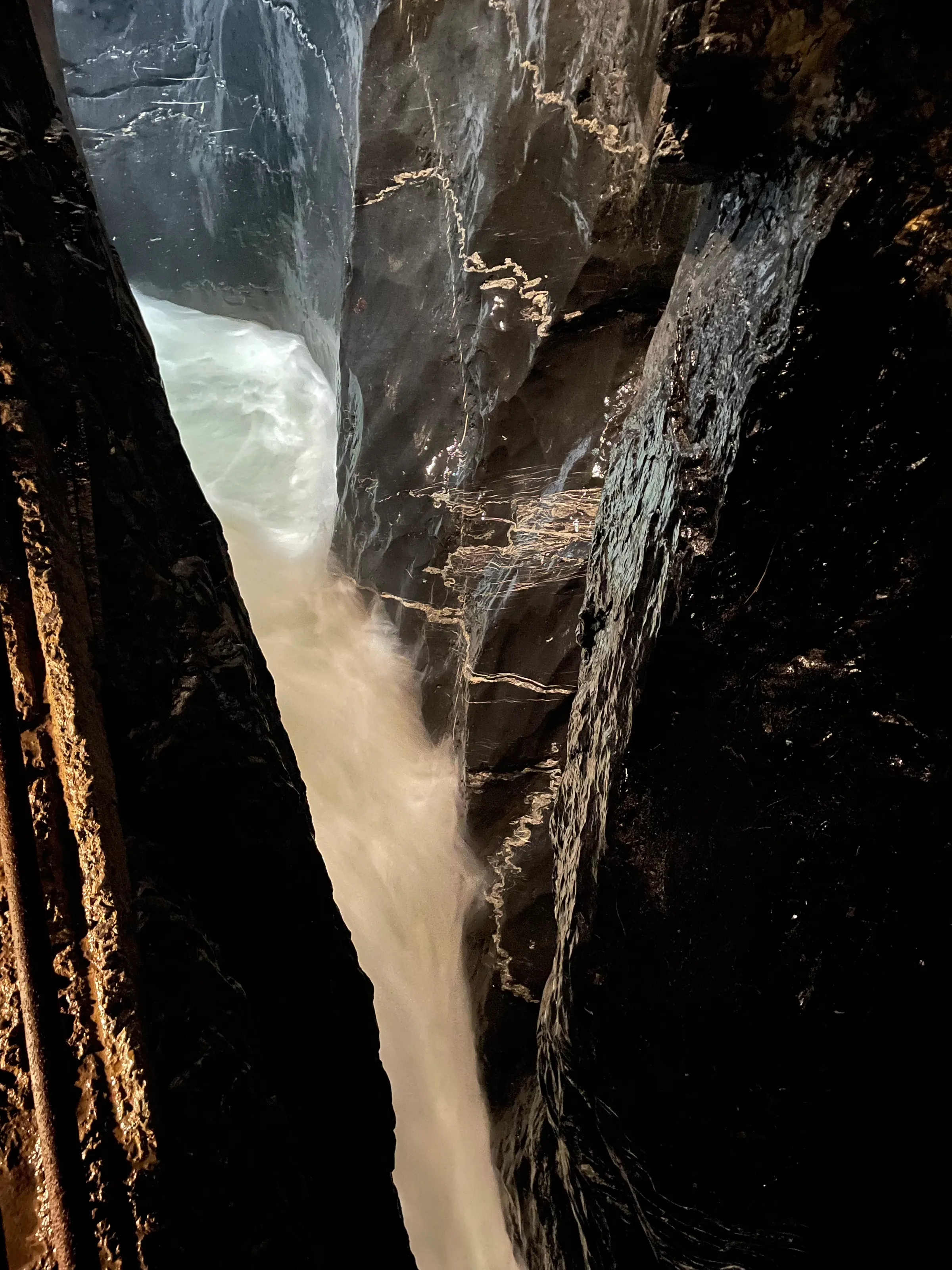 On of the fall shoots at Trümmelback-Fälle.