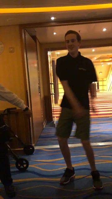 At dinner, Zach got up and showed us all how dancing was done, including the 'floss'!!!