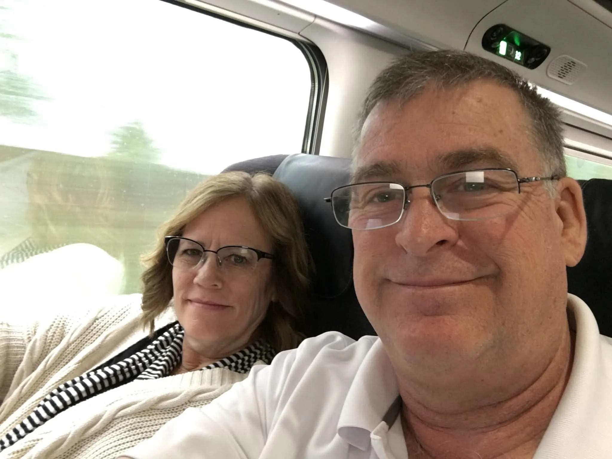 Train traveling to London!