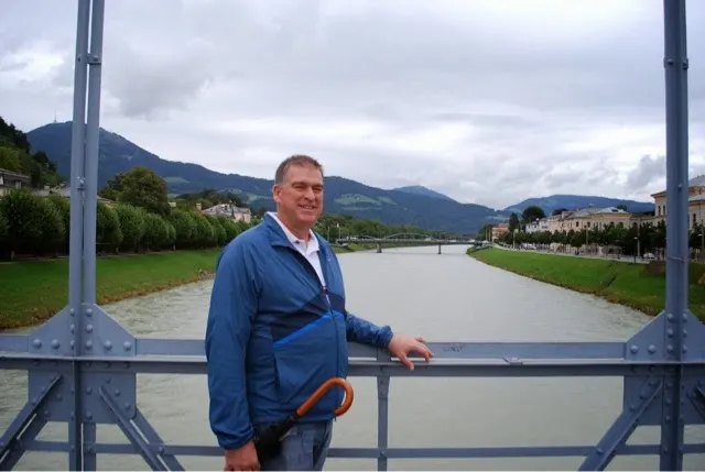Too cold to jump in...nice river flowing through Salzburg.