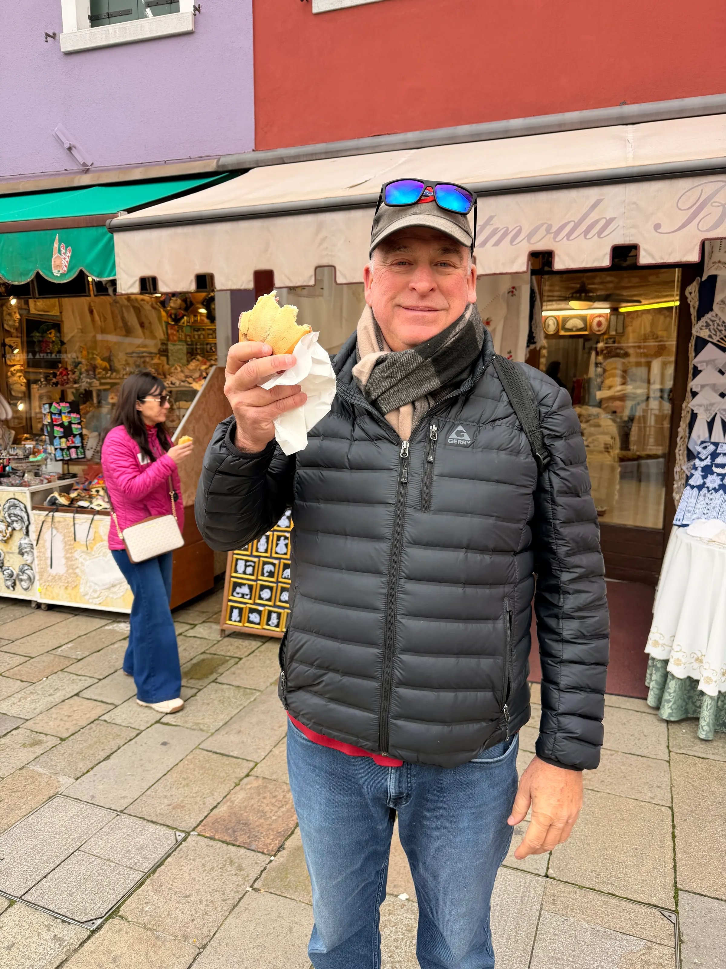 My 2 euro sandwich in Burano. It was a salami sandwich and it was really quite good!