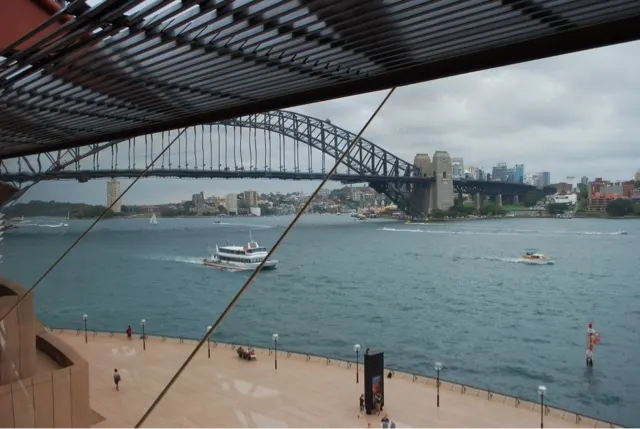 View from Opera House into the harbor from within...