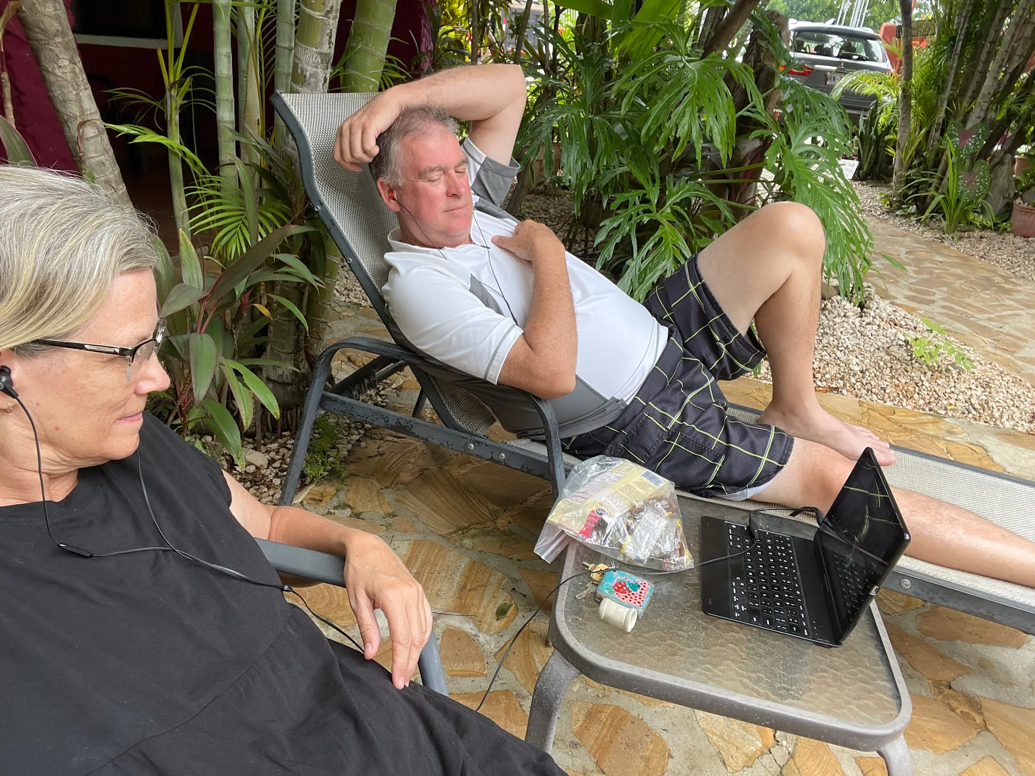 Our afternoon watching a movie while sitting poolside. Pretty relaxing!