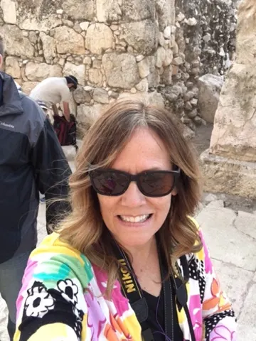Denise at the old city archeaological site....