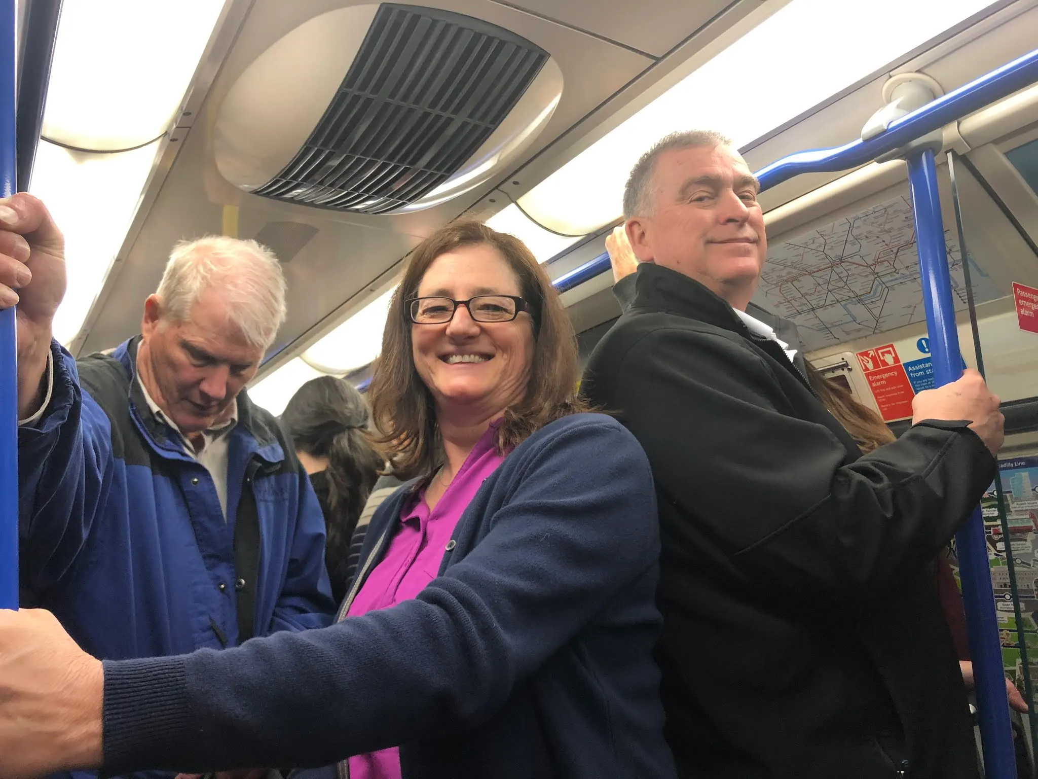 The Piccadilly line in the London Tube.