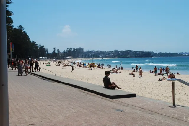 Manly beach...pretty busy. It is Saturday though...