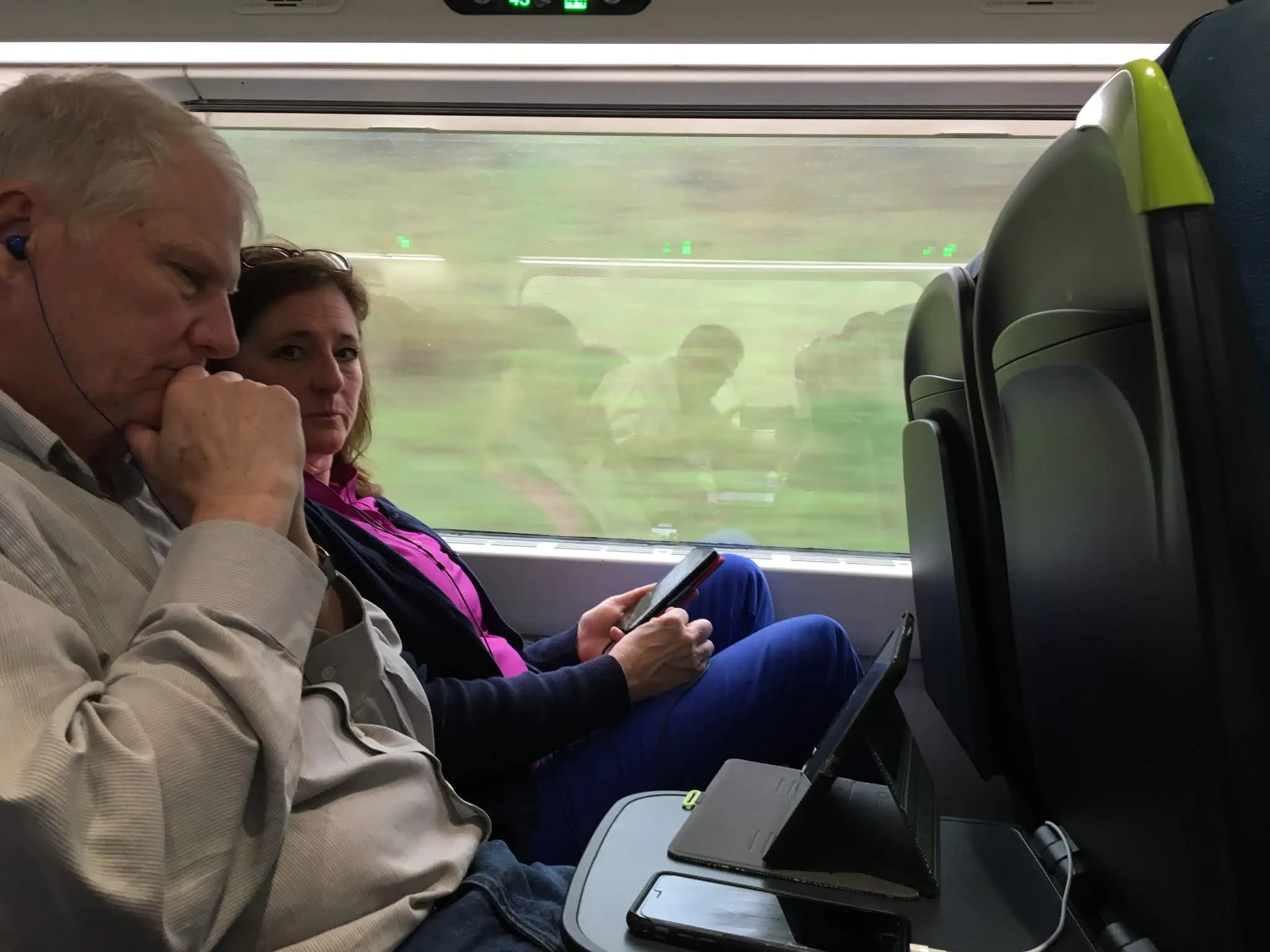 Train traveling to London!