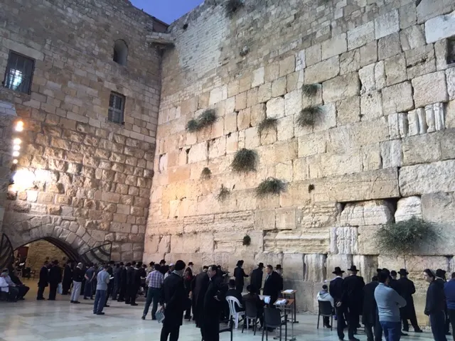 The 'wailing' wall...which is the western wall of temple site....