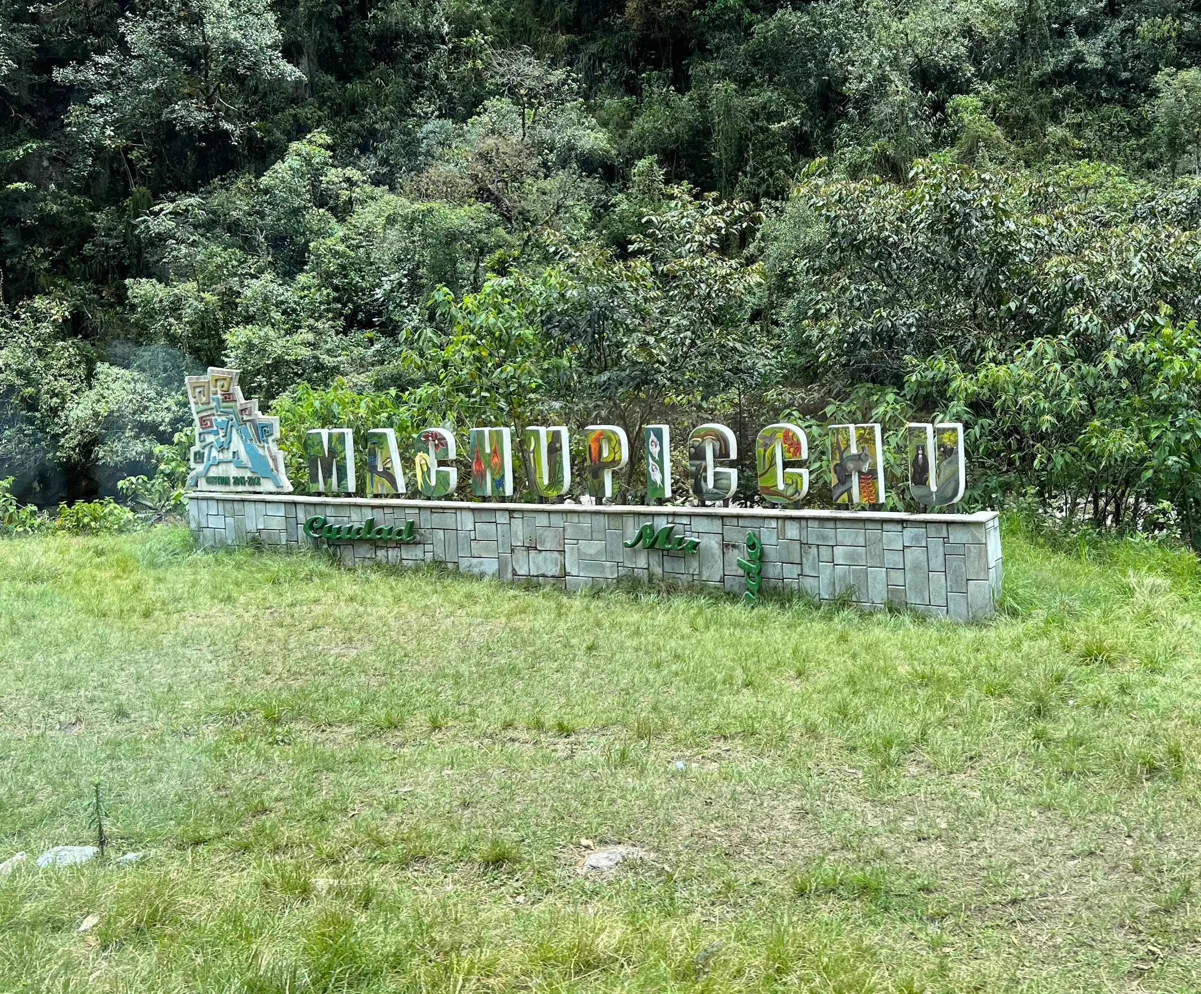 Nice welcome signs to Machu Picchu Pueblo.