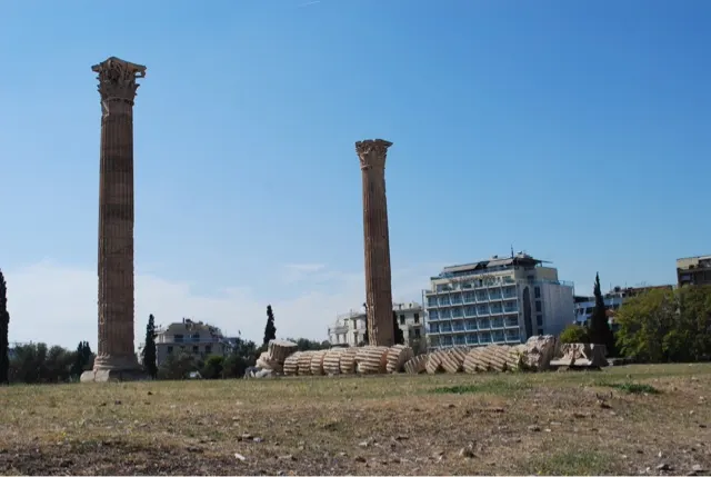What is left of the Temple of Zeus. They consider this holy ground over here.